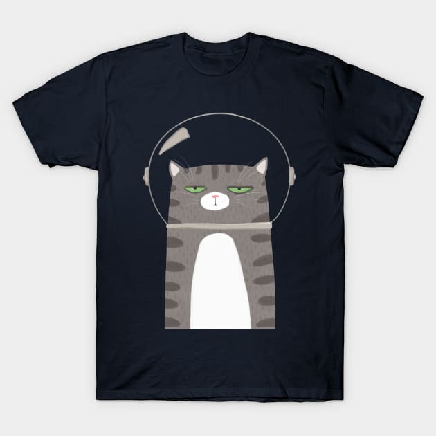 Space Cat T-Shirt by agrapedesign